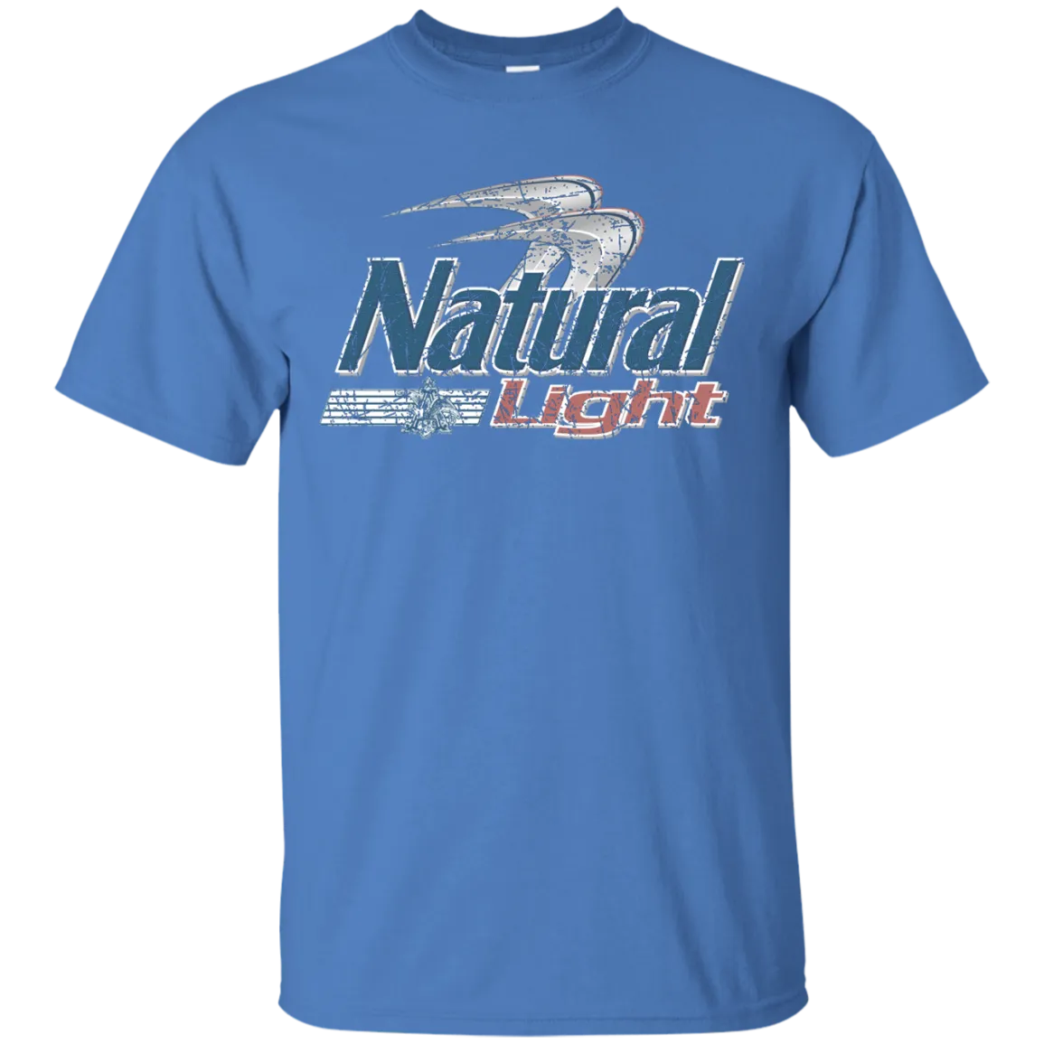 Natural Light Beer T-Shirt Custom Designed Color Worn Label Pattern