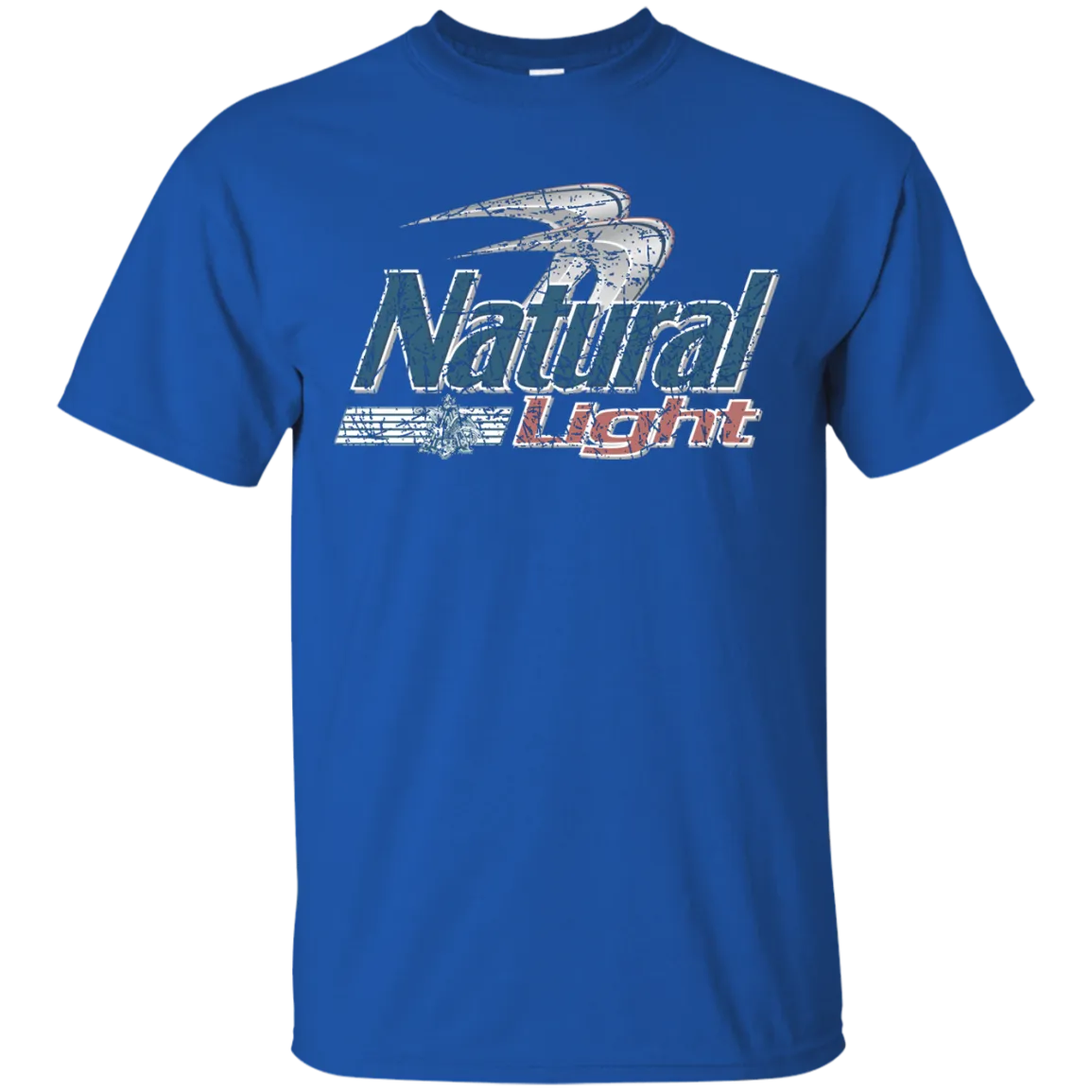 Natural Light Beer T-Shirt Custom Designed Color Worn Label Pattern