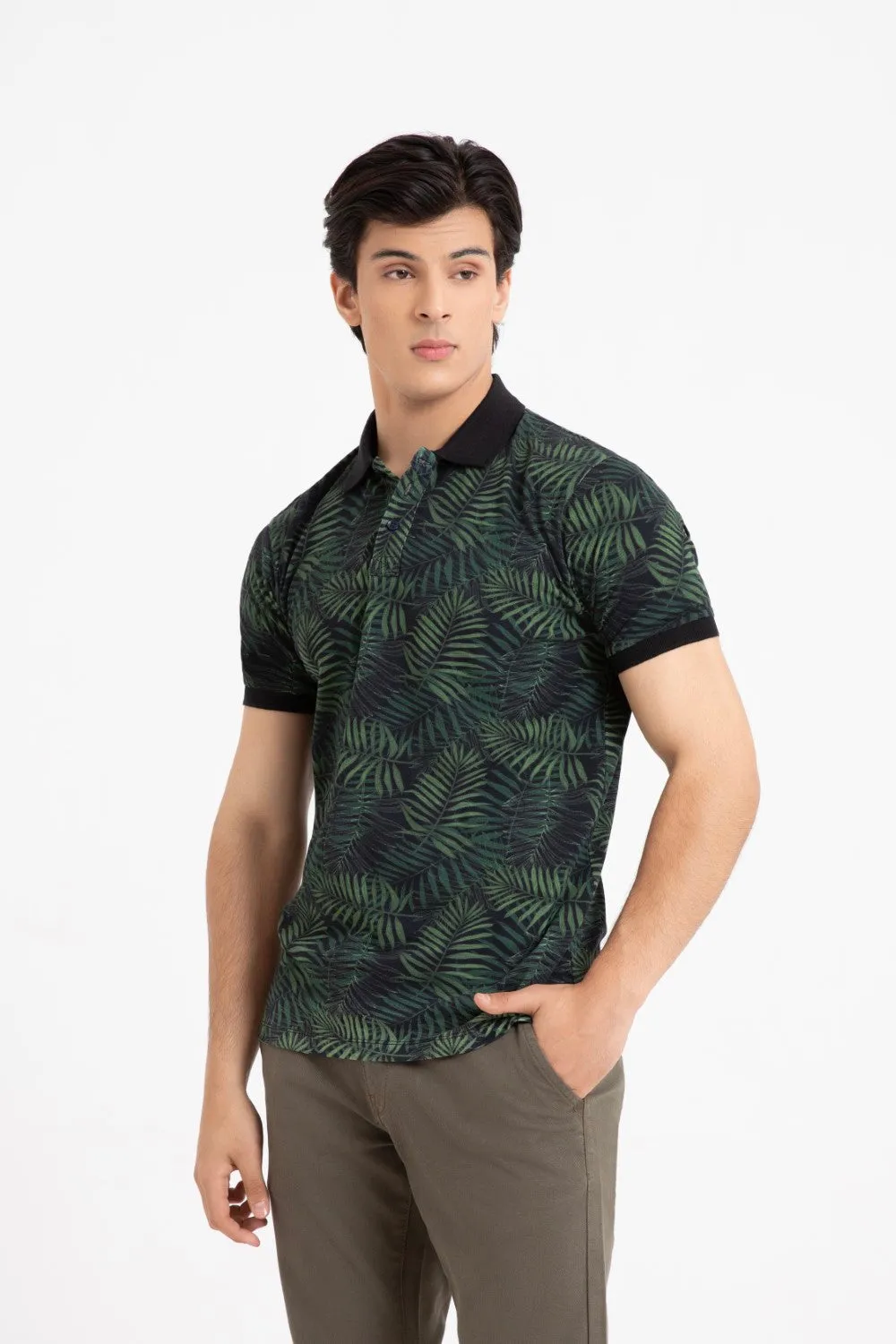 Navy Collar T-Shirt