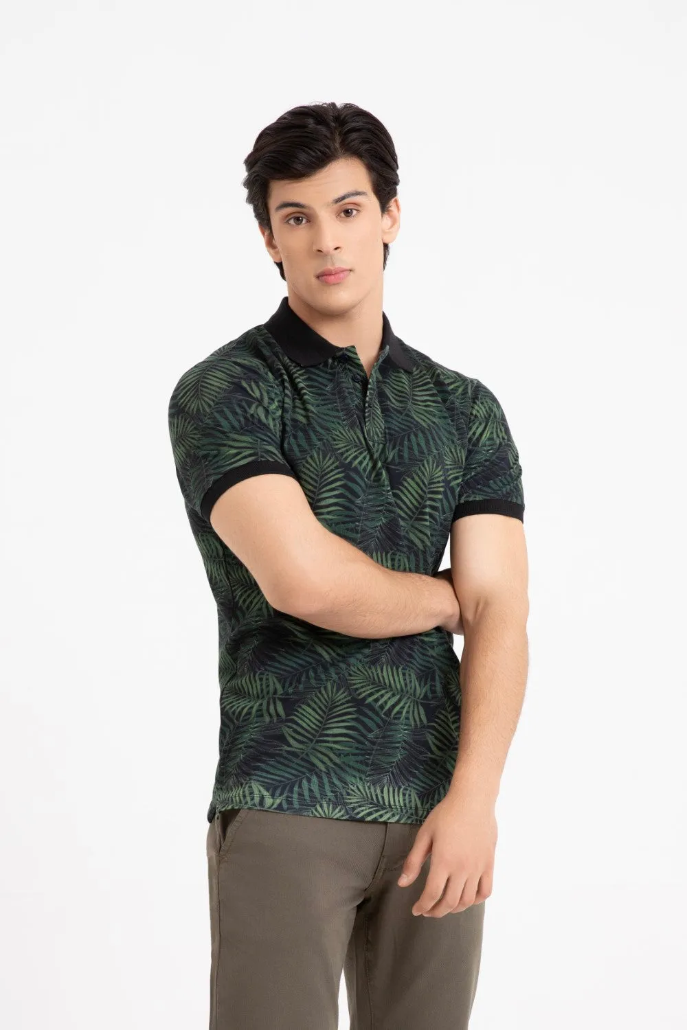 Navy Collar T-Shirt
