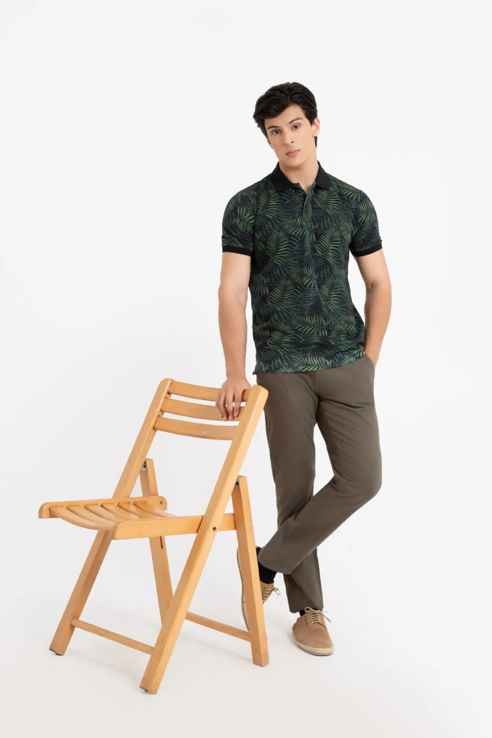 Navy Collar T-Shirt