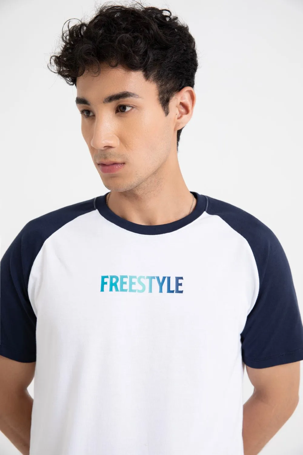 Navy-White T-Shirt