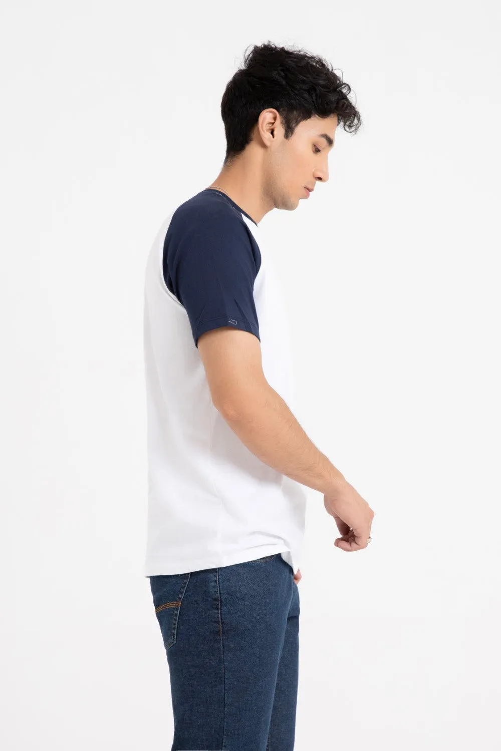 Navy-White T-Shirt