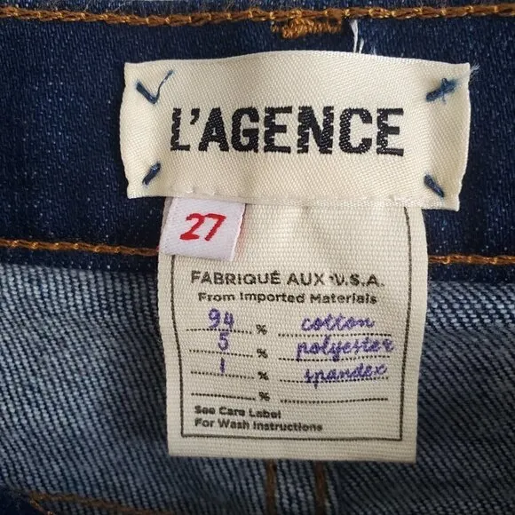 NEW L'Agence Abigail French Slim High Rise Ripped Skinny Jeans