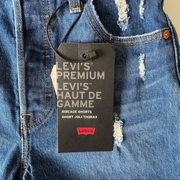 NEW Levi’s Ribcage Cutoff Distressed Jean Shorts