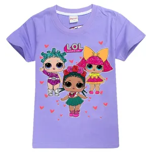 New L.O.L. Surprise Girls T-shirt! Purple, Sz 5-6 Yrs!