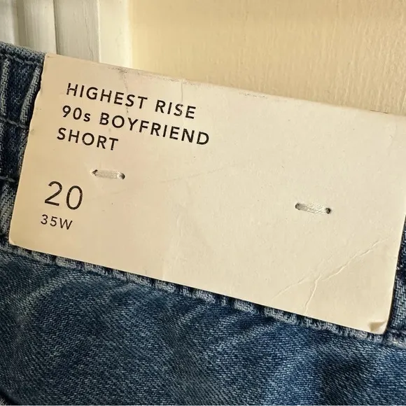 NWT American Eagle Size 20 Highest Rise 90s Boyfriend Cargo Shorts Denim New 35