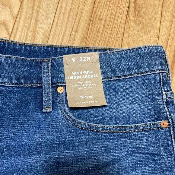 NWT plus size madewell high rise denim shorts size 22W