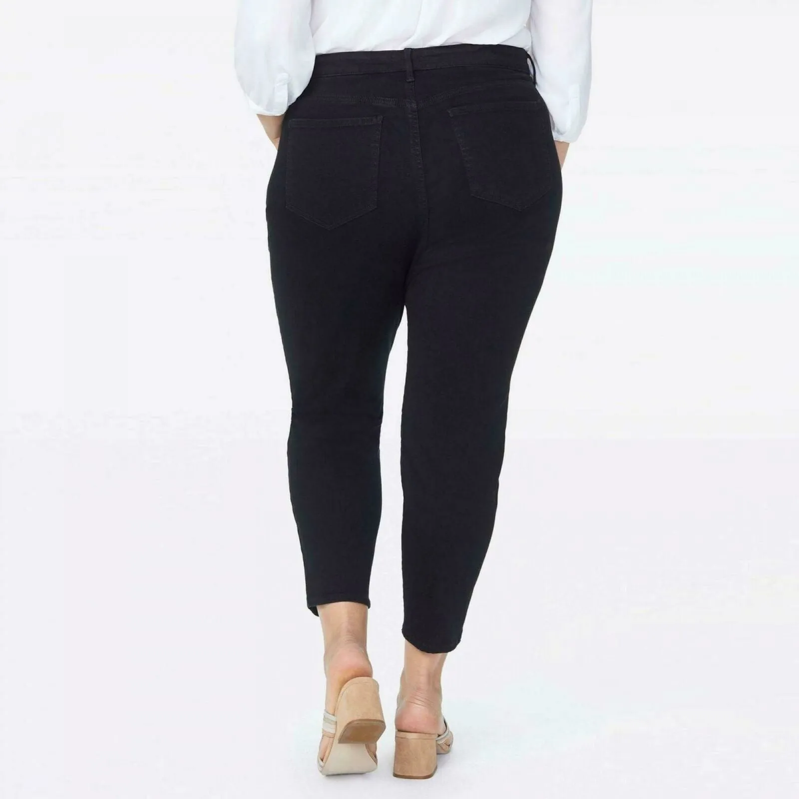 NYDJ Women's 5 Pocket Skinny Ankle Jeans Black 6