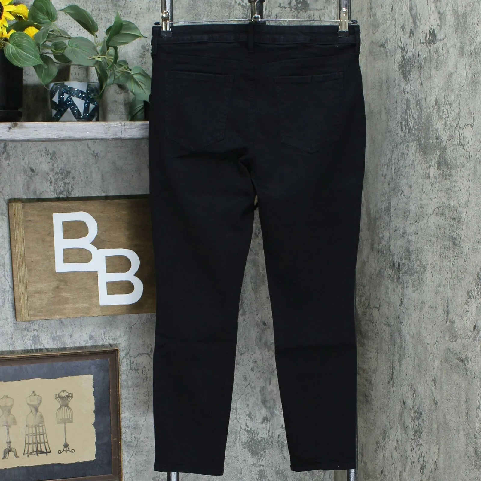 NYDJ Women's 5 Pocket Skinny Ankle Jeans Black 6