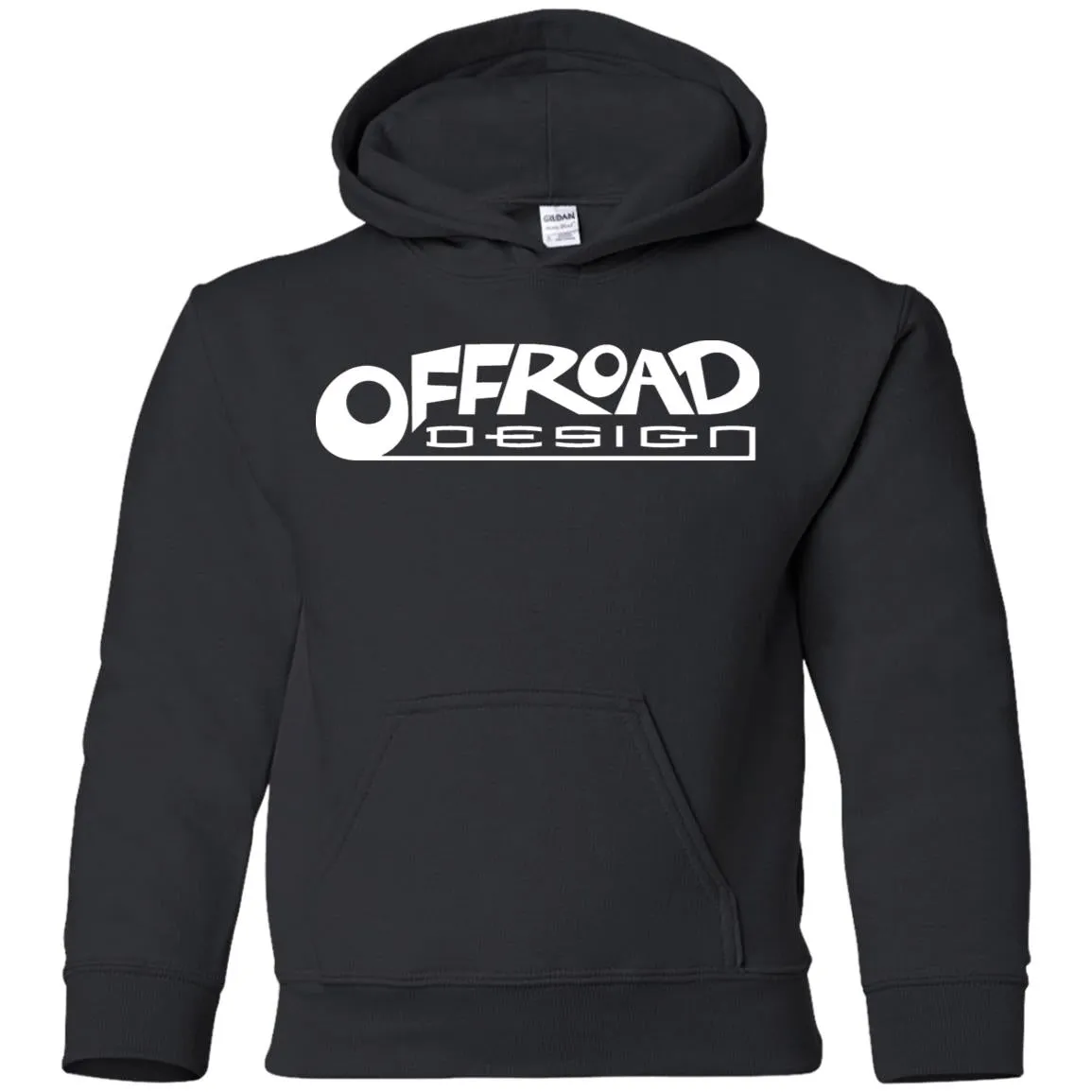 Offroad Design white logo G185B Gildan Youth Pullover Hoodie