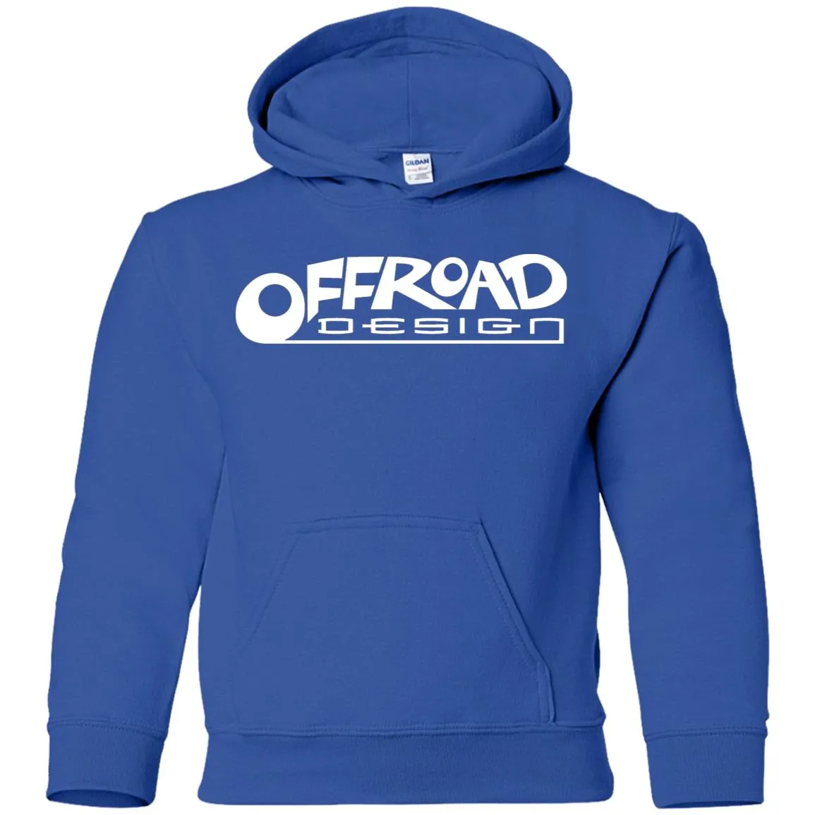 Offroad Design white logo G185B Gildan Youth Pullover Hoodie