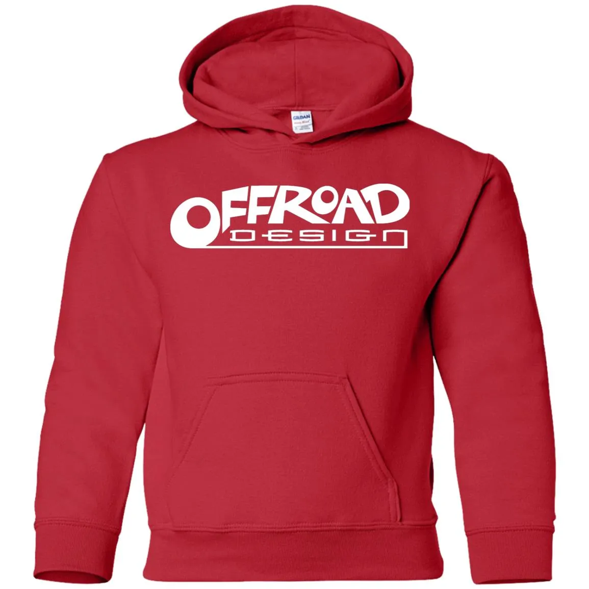 Offroad Design white logo G185B Gildan Youth Pullover Hoodie