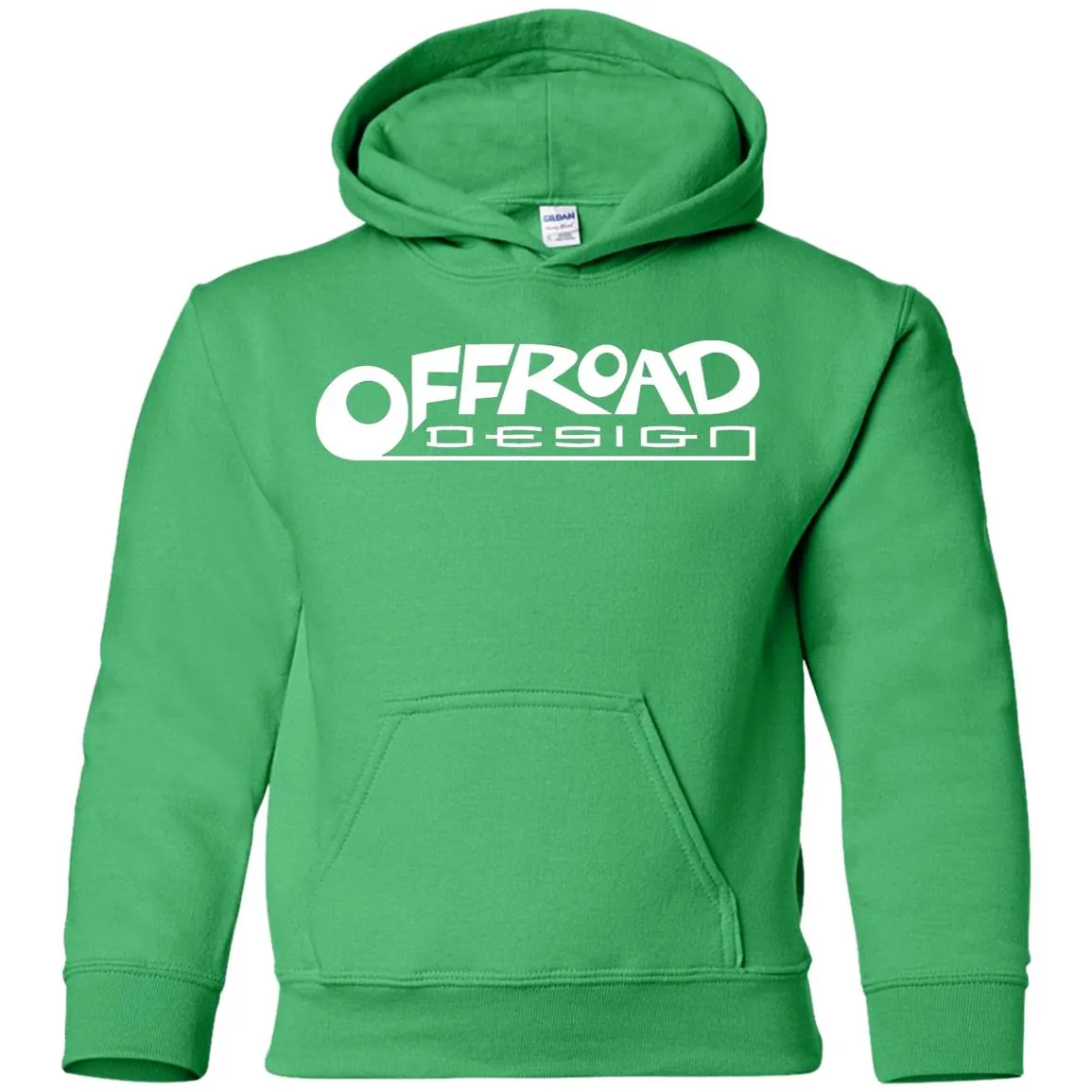 Offroad Design white logo G185B Gildan Youth Pullover Hoodie