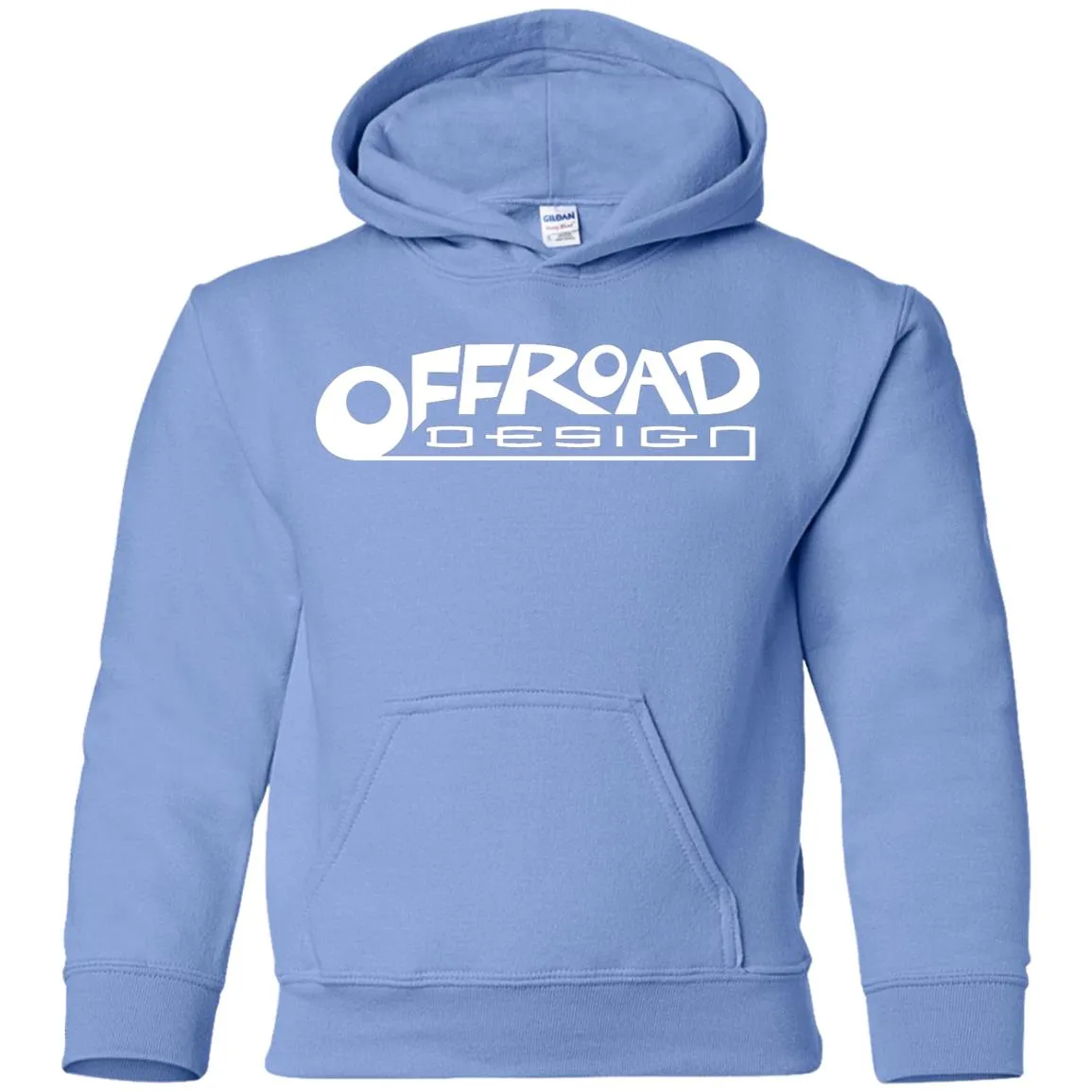 Offroad Design white logo G185B Gildan Youth Pullover Hoodie
