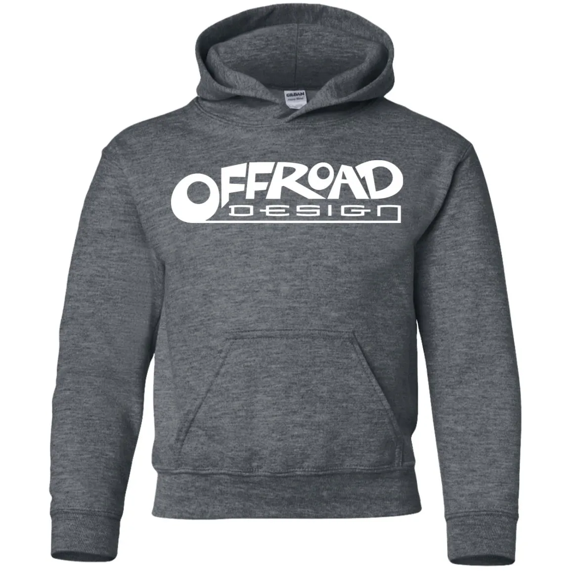 Offroad Design white logo G185B Gildan Youth Pullover Hoodie