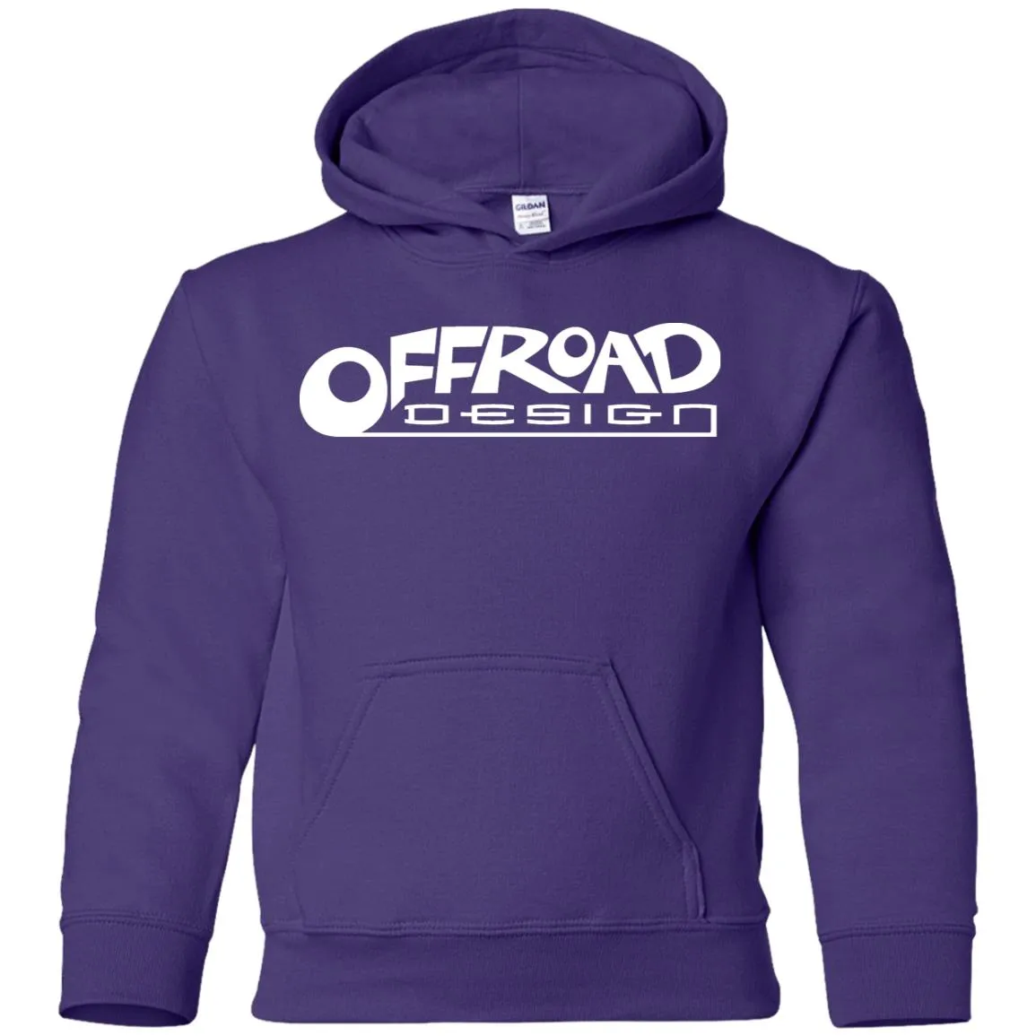 Offroad Design white logo G185B Gildan Youth Pullover Hoodie