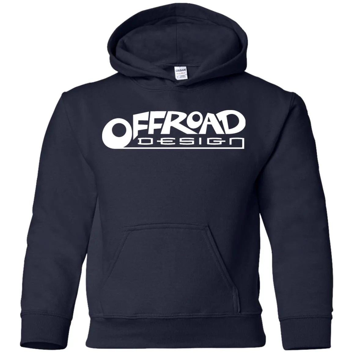 Offroad Design white logo G185B Gildan Youth Pullover Hoodie