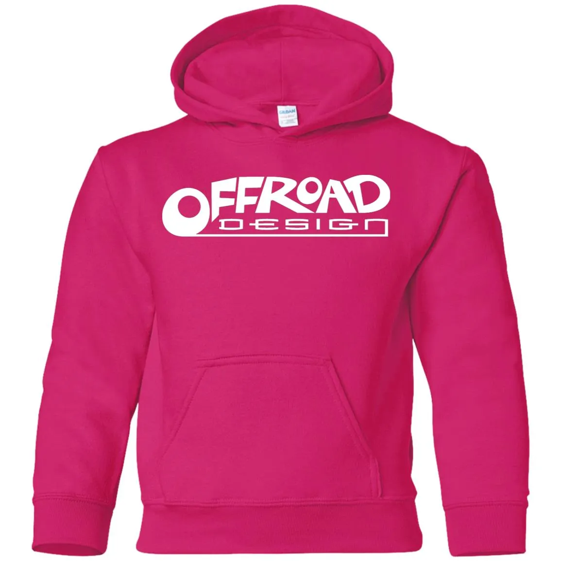 Offroad Design white logo G185B Gildan Youth Pullover Hoodie