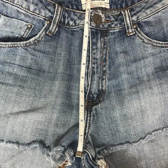 One Teaspoon denim raw hem shorts size 29