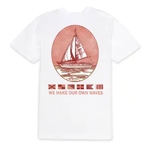 Outrank We Make Our Own Waves White Tee