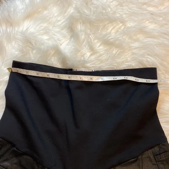 Paige Denim Black Wax Coated Maternity Jeans Sz 30