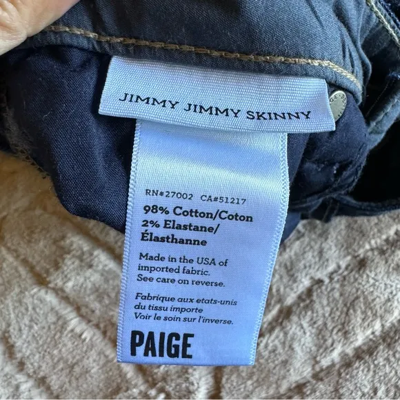 PAIGE Jimmy Jimmy Skinny jeans EUC