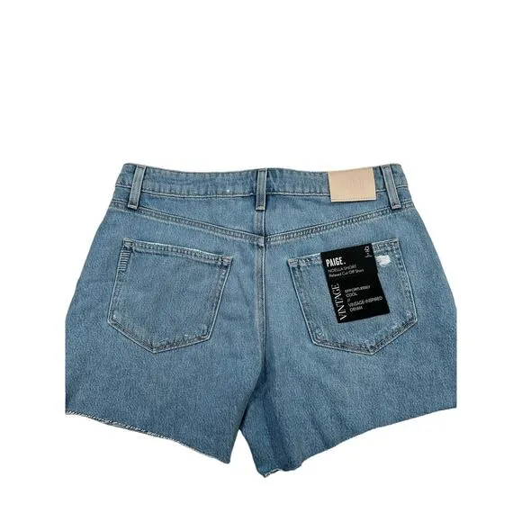 PAIGE Women's Noella Cutoff Distressed Shorts * Cvrd Buttonfly Sz 28 w1601