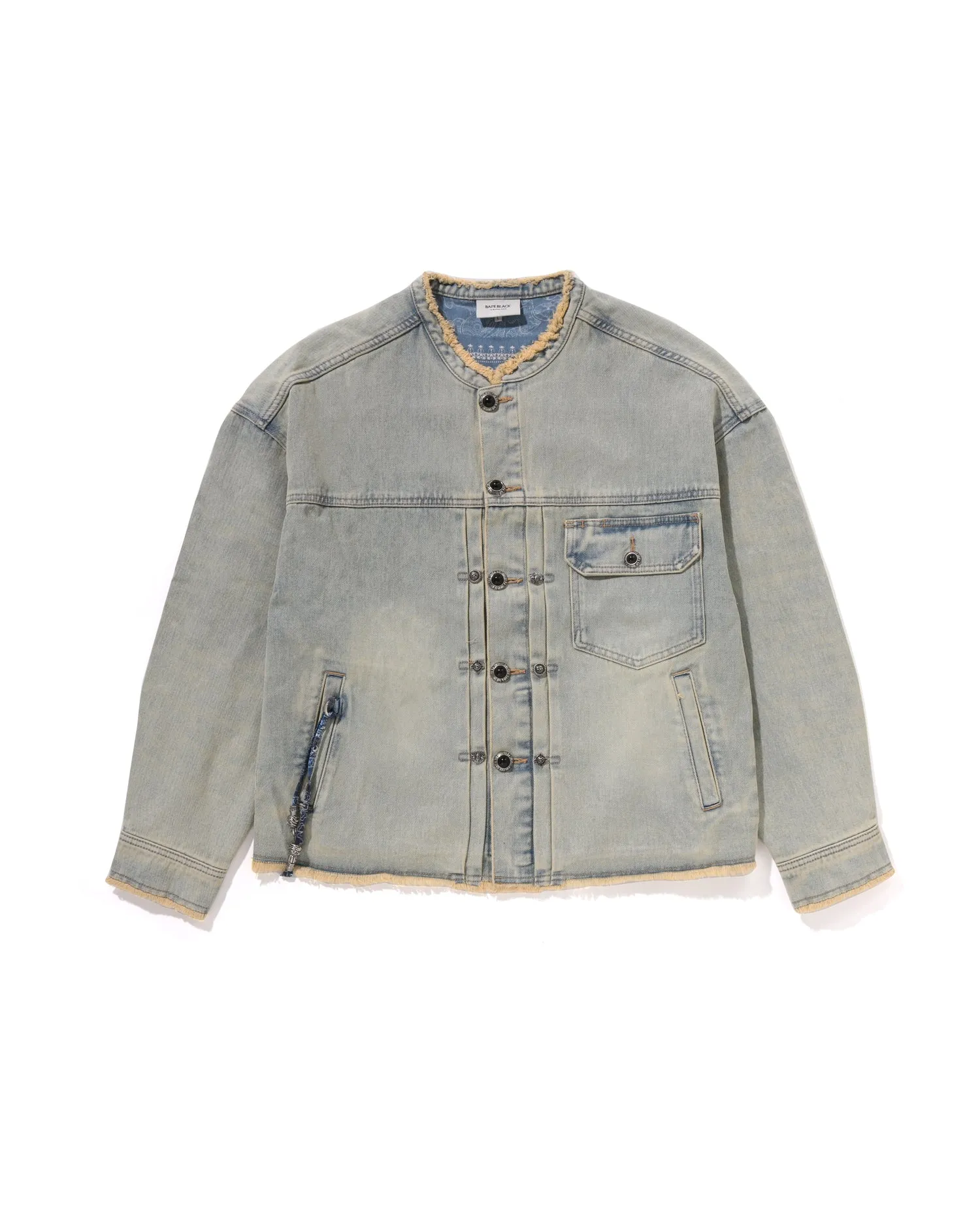 Paisley Patch Collarless Jacket