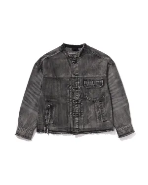 Paisley Patch Collarless Jacket