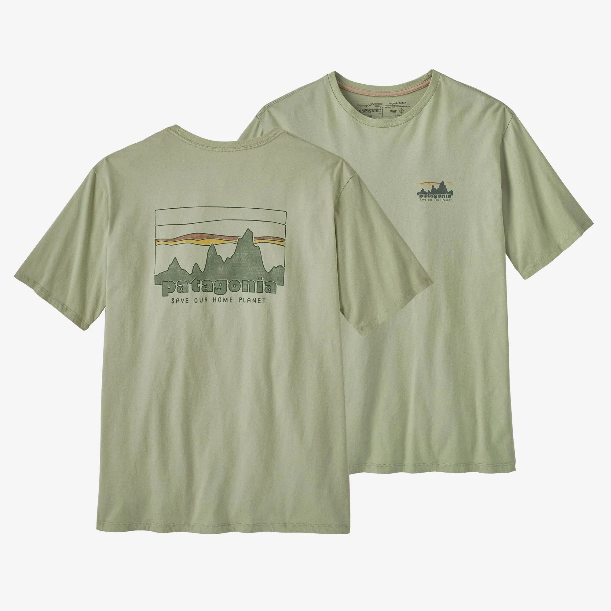 Patagonia Mens '73 Skyline Organic SS Tee - Salvia Green