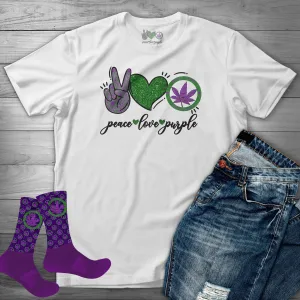Peace Love Purple Kush Graphic Tee