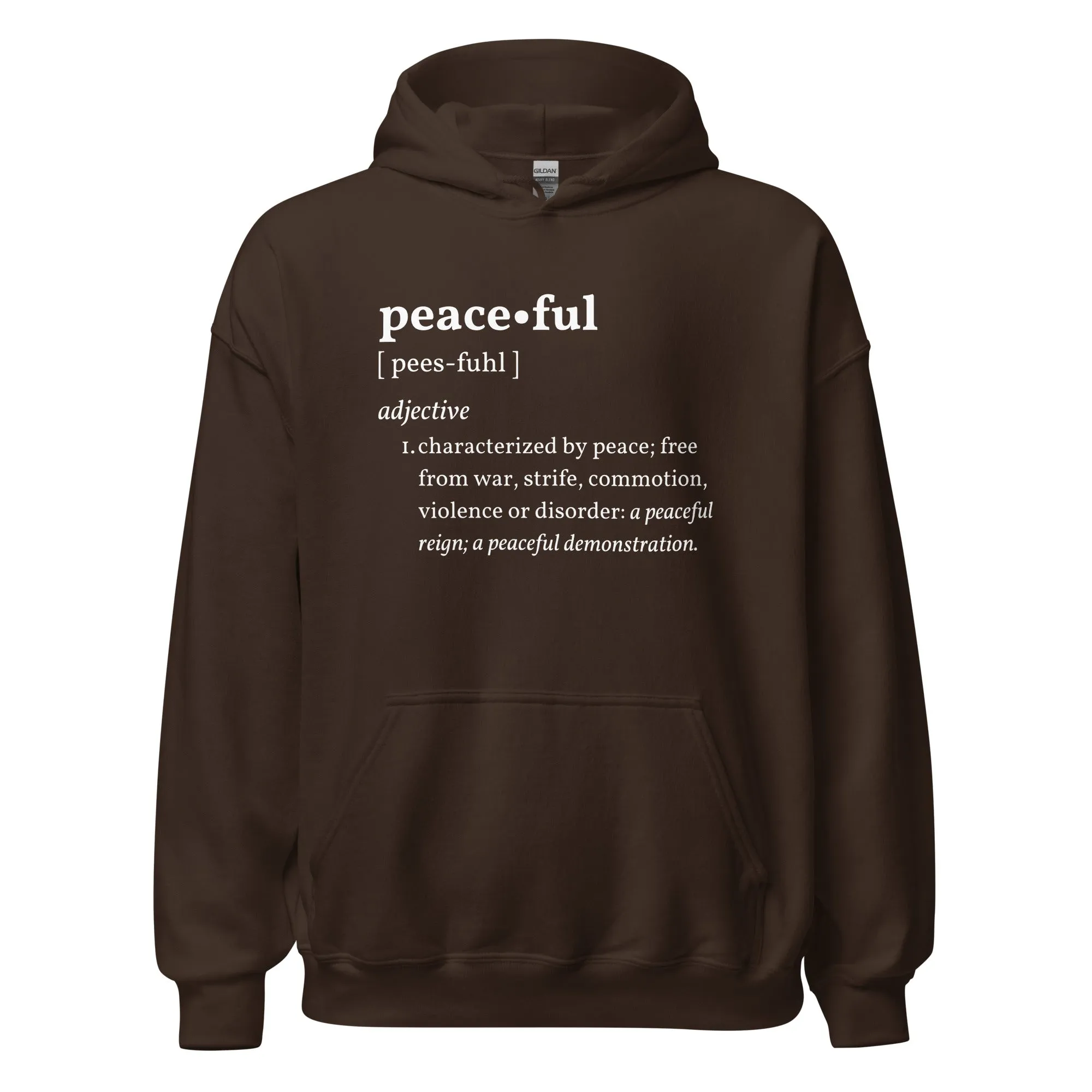 PEACEFUL Inspirational Mental Health Yoga Mediation Hoodie for Women