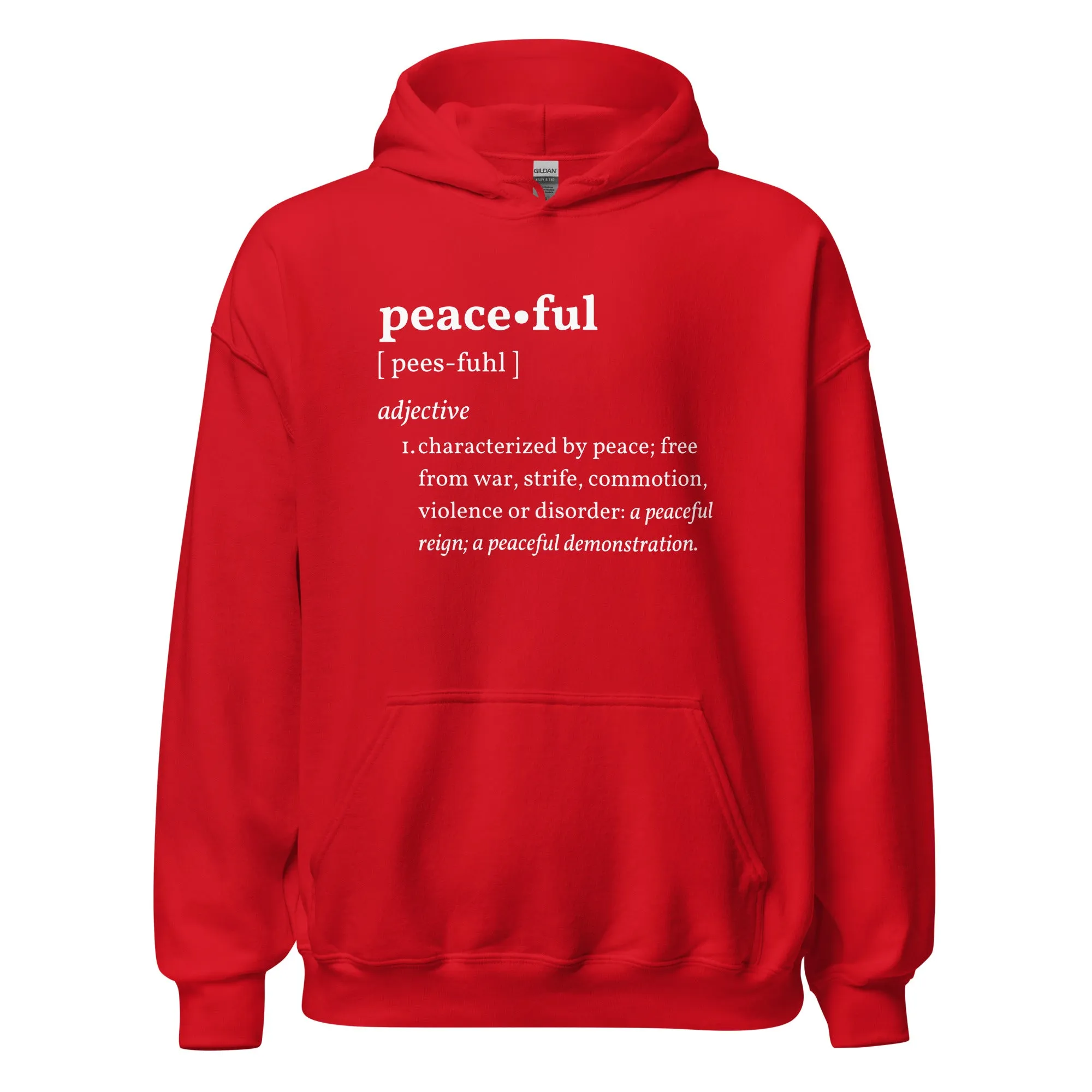 PEACEFUL Inspirational Mental Health Yoga Mediation Hoodie for Women