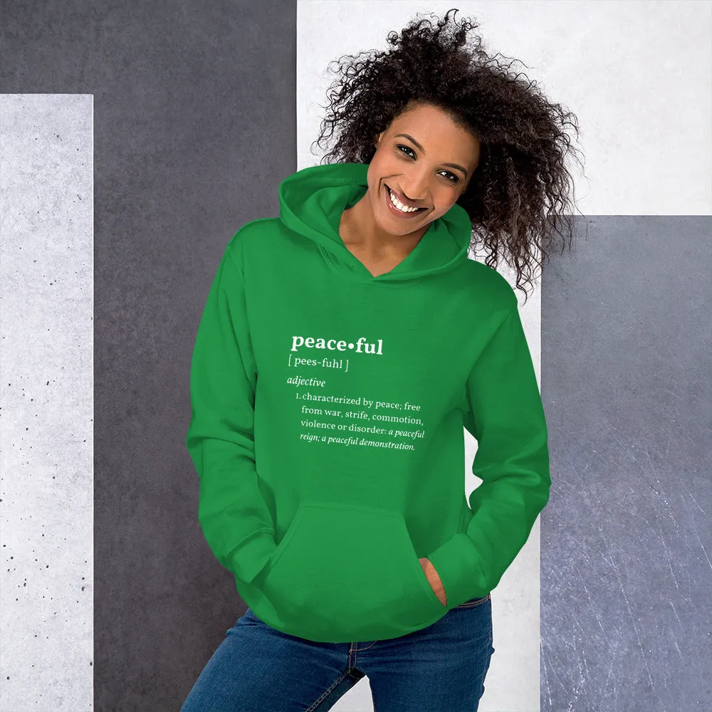 PEACEFUL Inspirational Mental Health Yoga Mediation Hoodie for Women