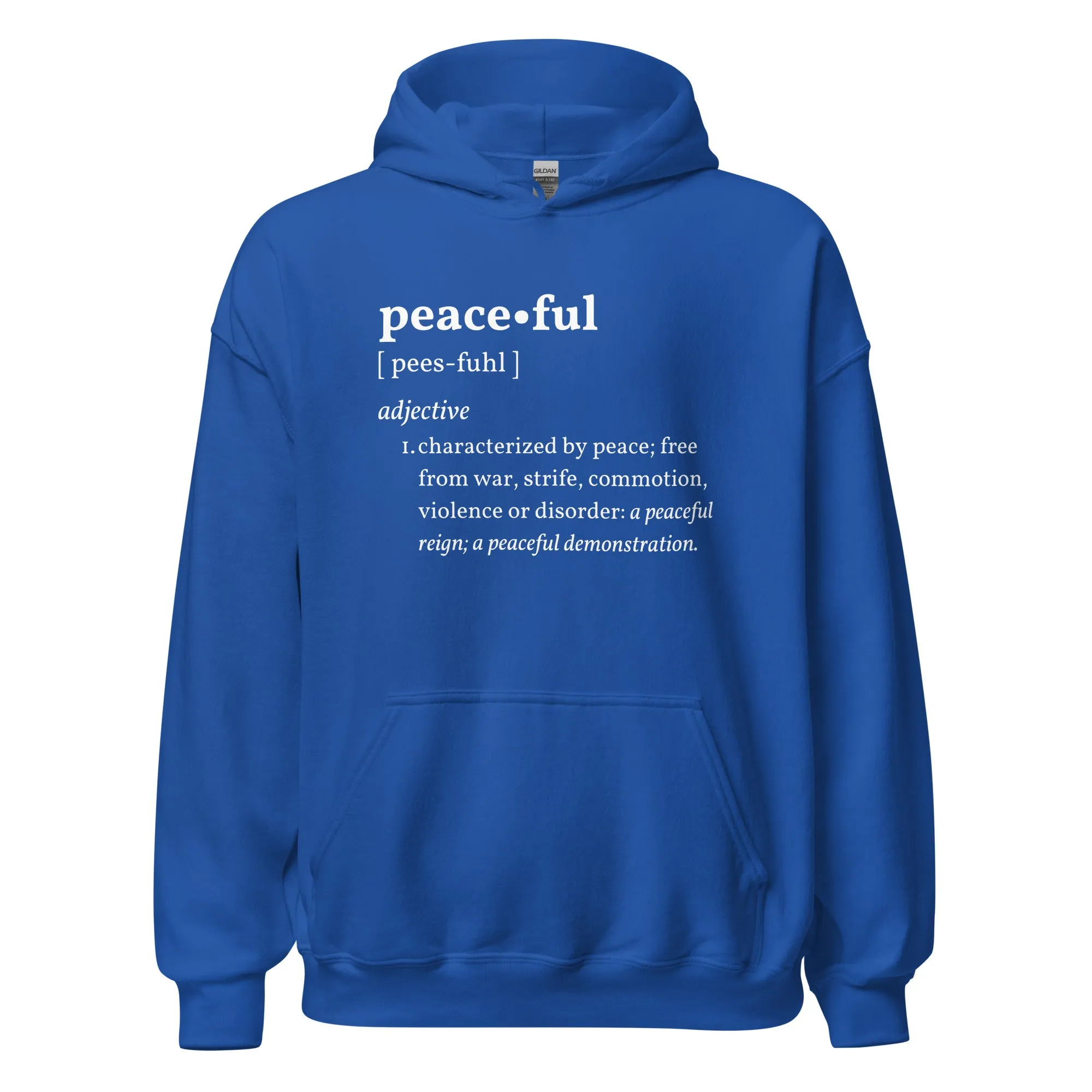 PEACEFUL Inspirational Mental Health Yoga Mediation Hoodie for Women