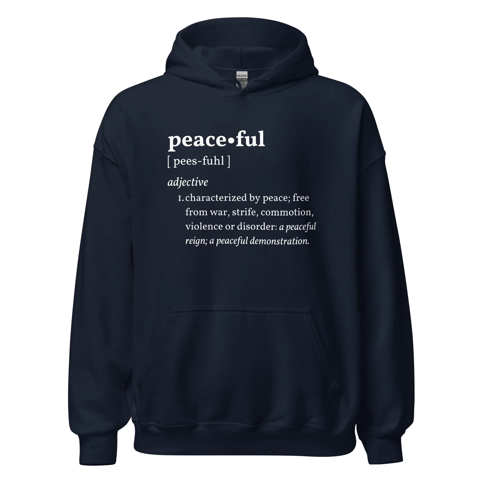 PEACEFUL Inspirational Mental Health Yoga Mediation Hoodie for Women