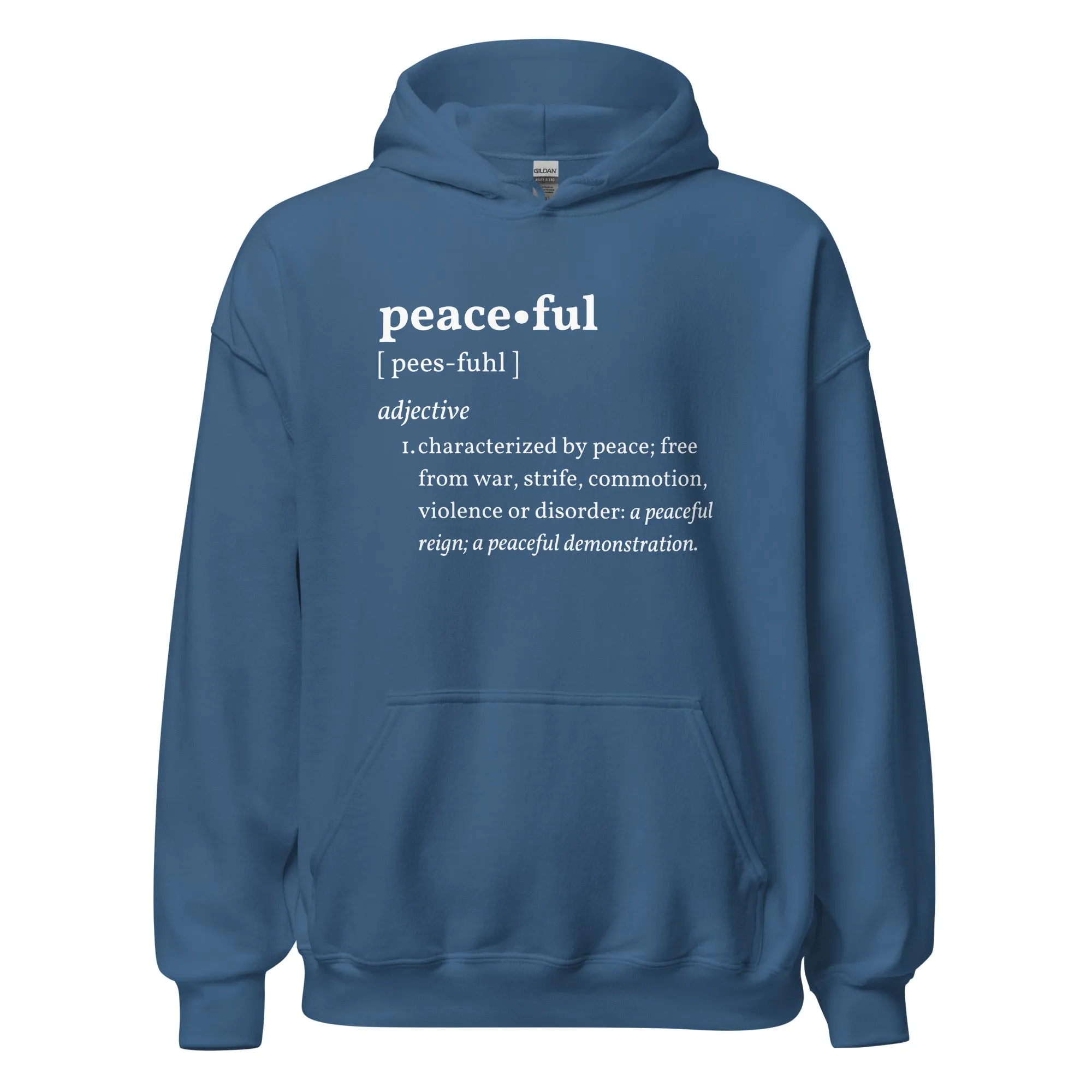 PEACEFUL Inspirational Mental Health Yoga Mediation Hoodie for Women