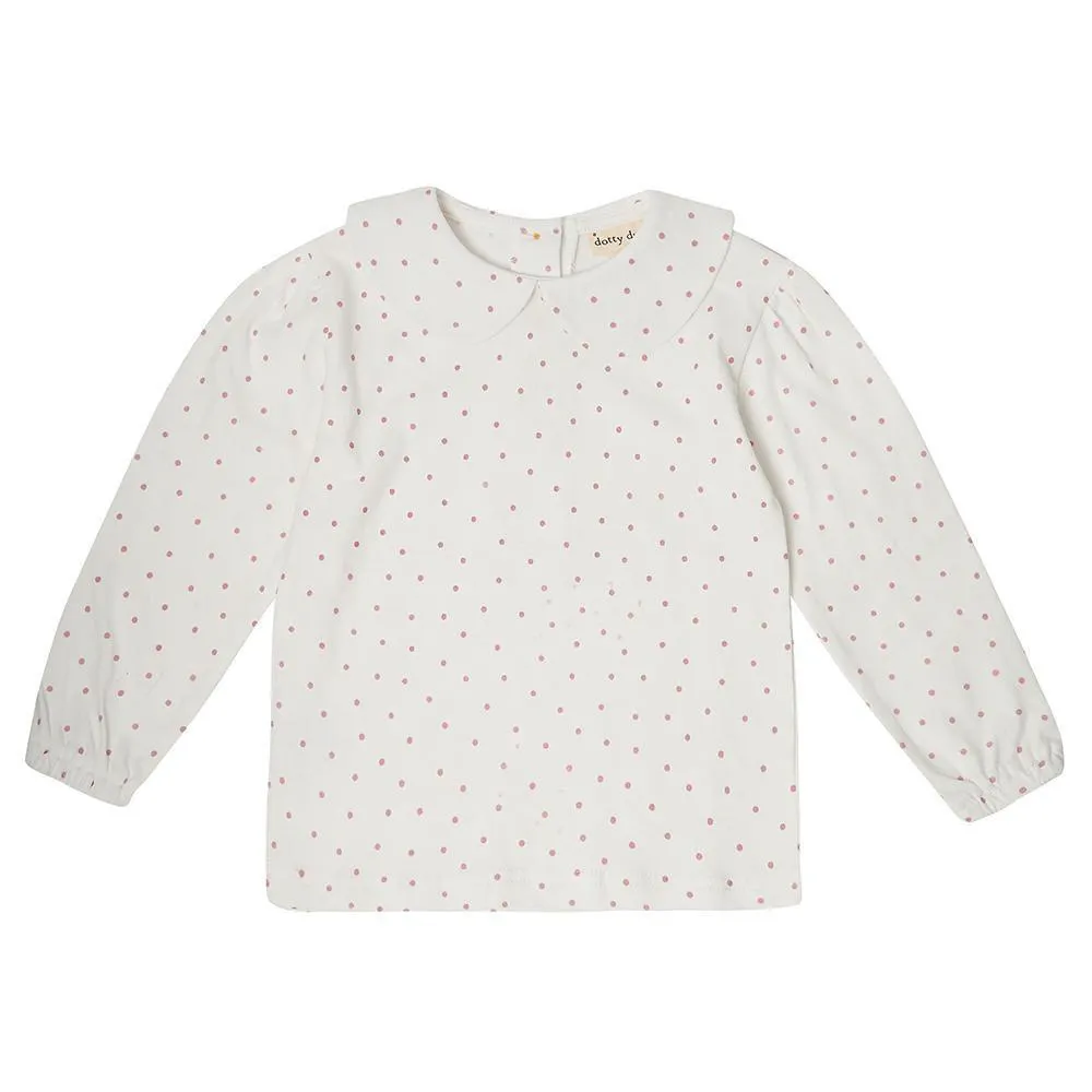 Peter Pan Collar - Pink Dot