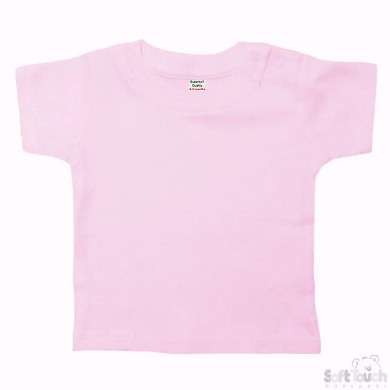 PLAIN PINK TEE SHIRT (6-9 MONTHS) TS4652-P