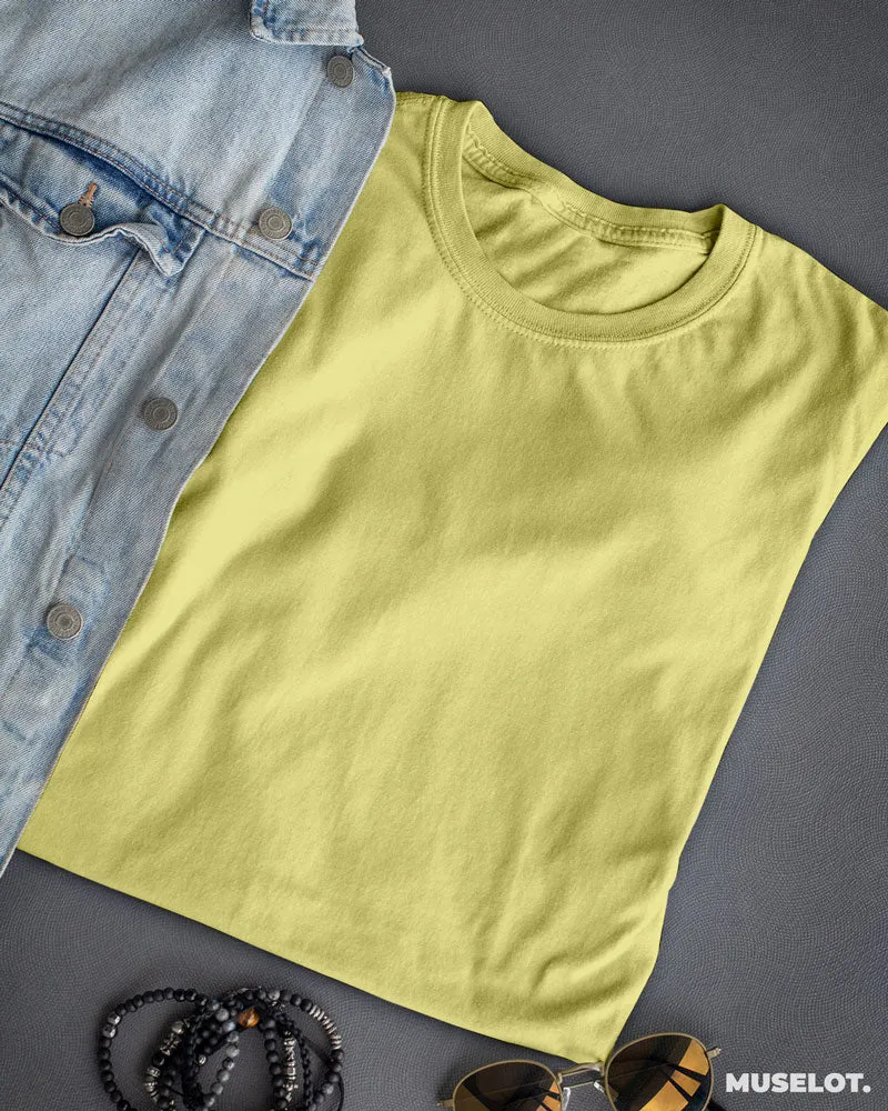 Plain women's yellow t shirt