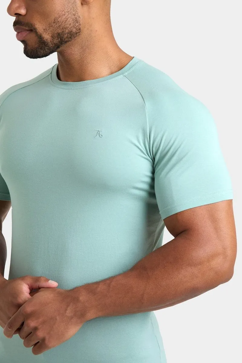 Premium Muscle Fit T-Shirt in Soft Aqua