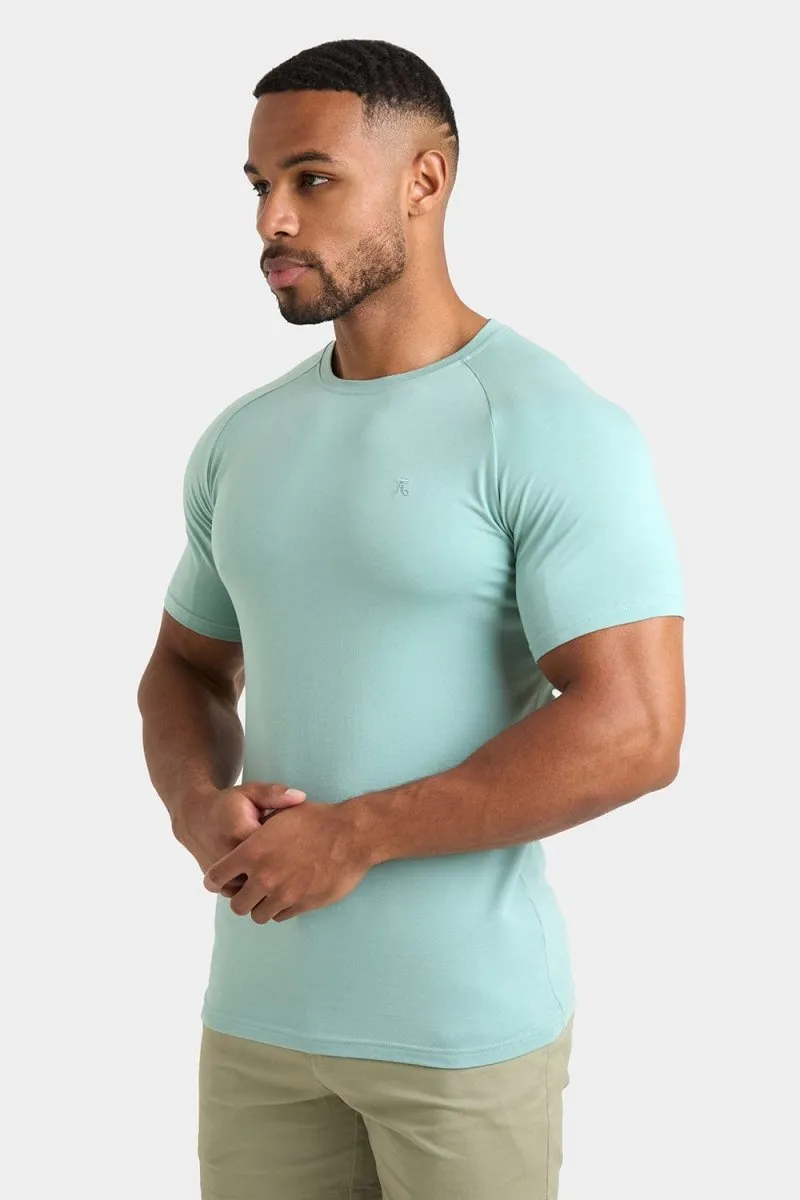 Premium Muscle Fit T-Shirt in Soft Aqua