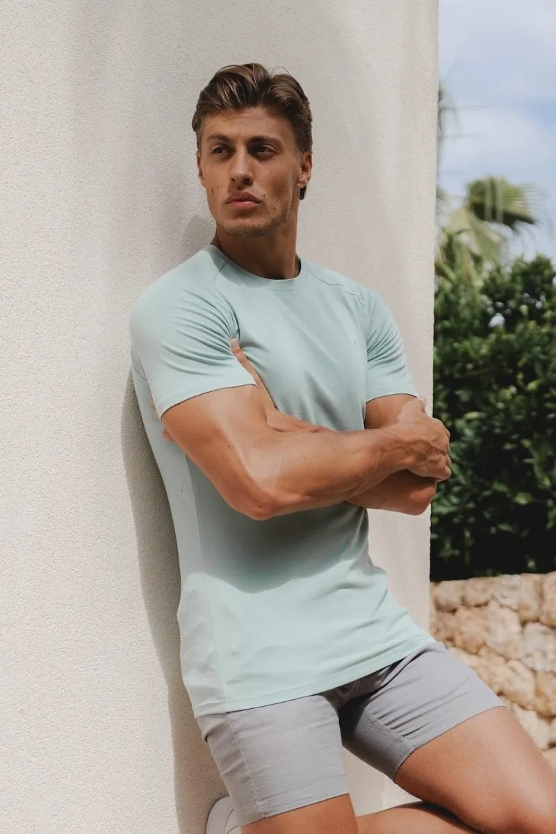 Premium Muscle Fit T-Shirt in Soft Aqua