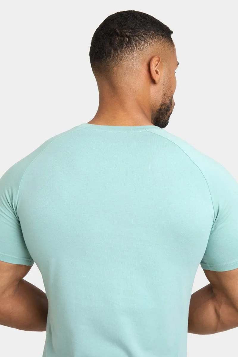 Premium Muscle Fit T-Shirt in Soft Aqua