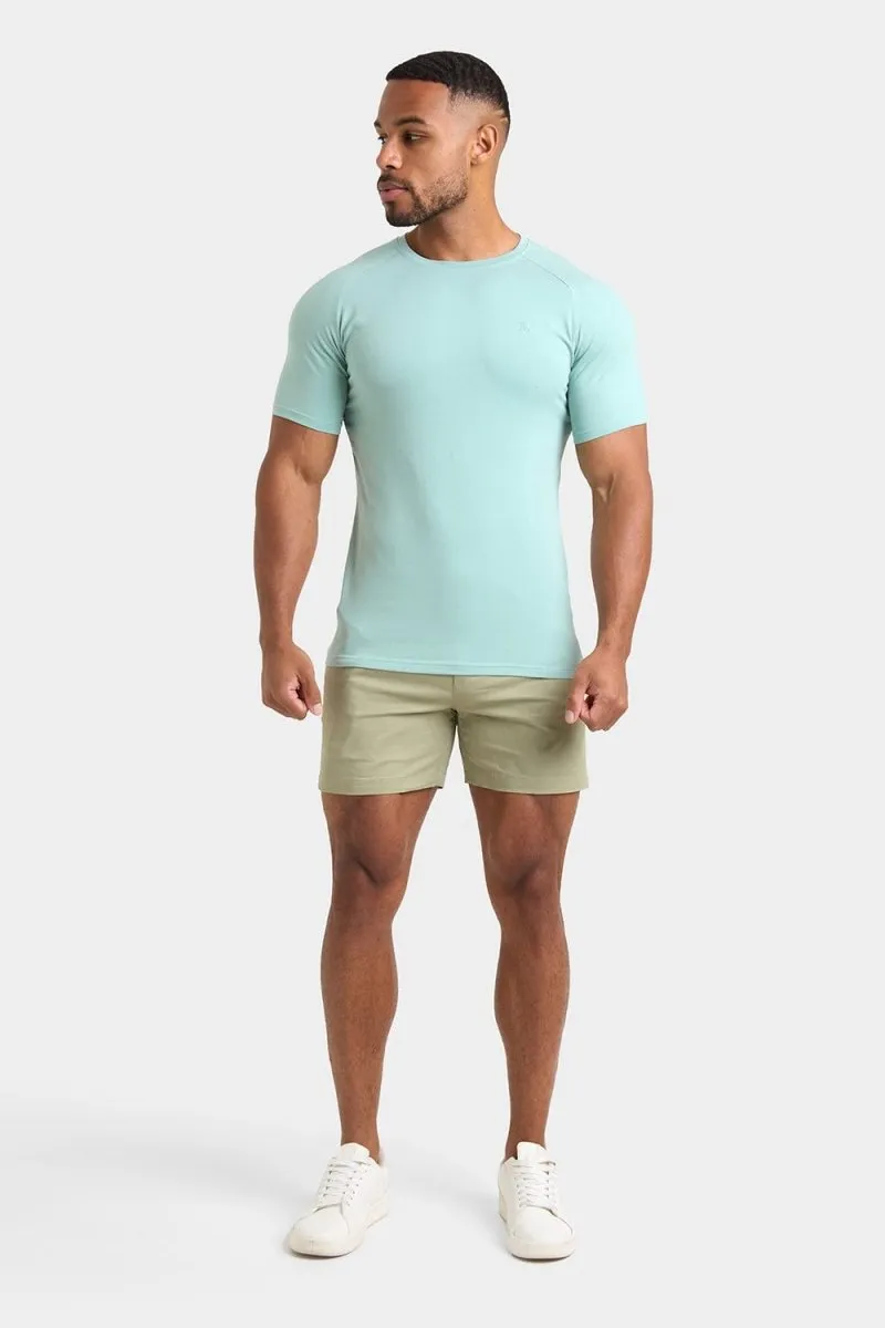 Premium Muscle Fit T-Shirt in Soft Aqua