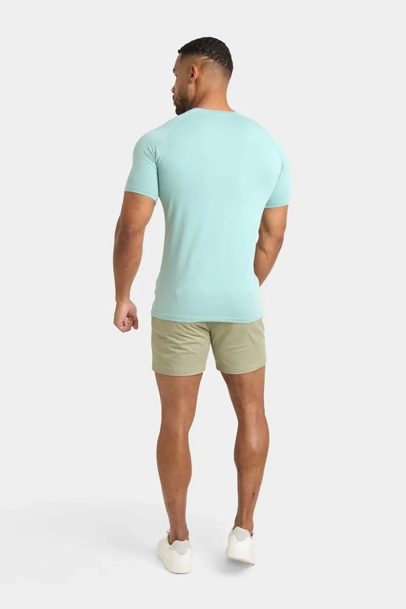Premium Muscle Fit T-Shirt in Soft Aqua