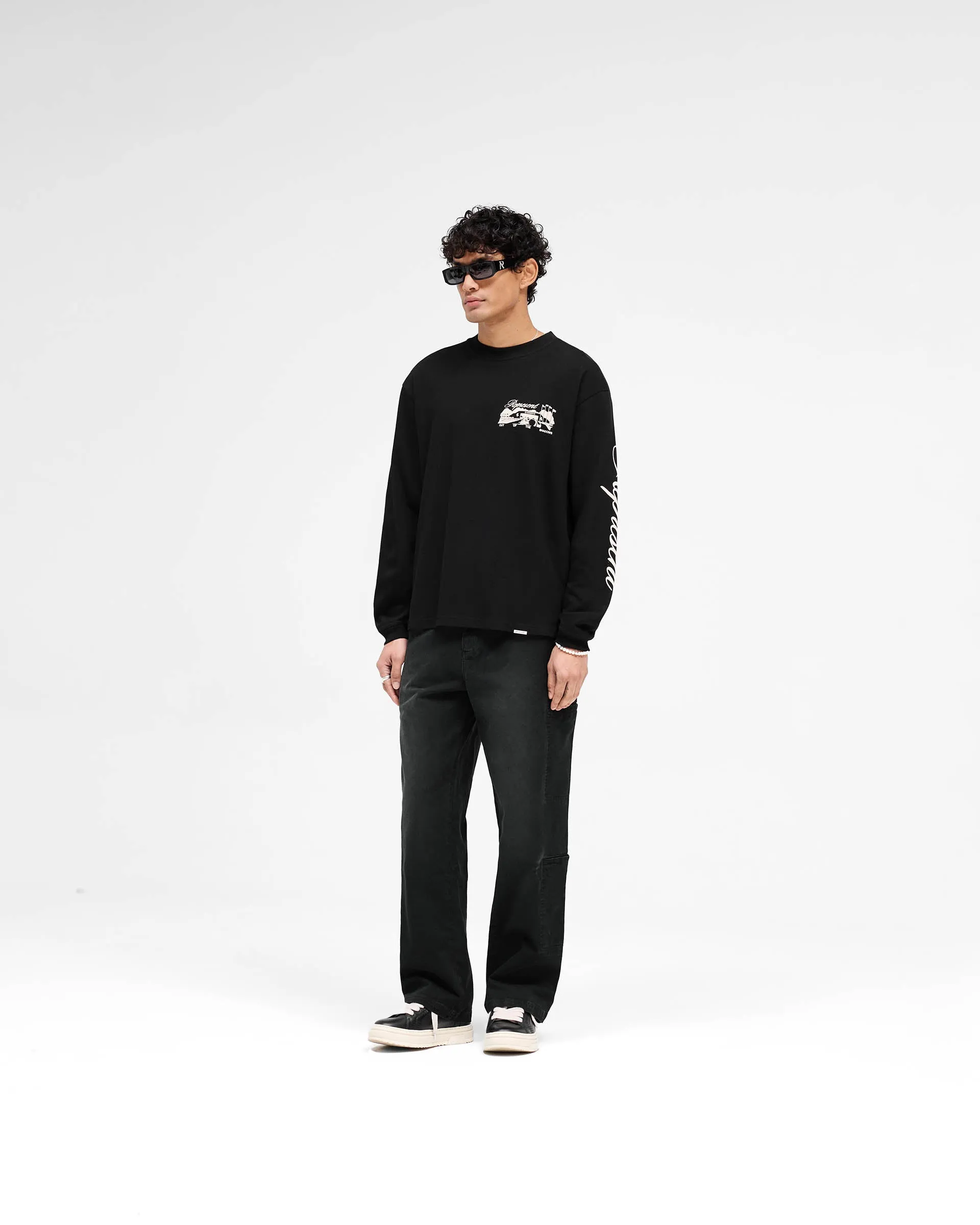 Raceway Long Sleeve T-Shirt - Jet Black