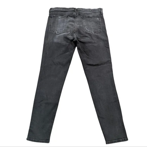 Rag &amp; Bone 10' Capri Distressed Steele $215 Size 32   J1343