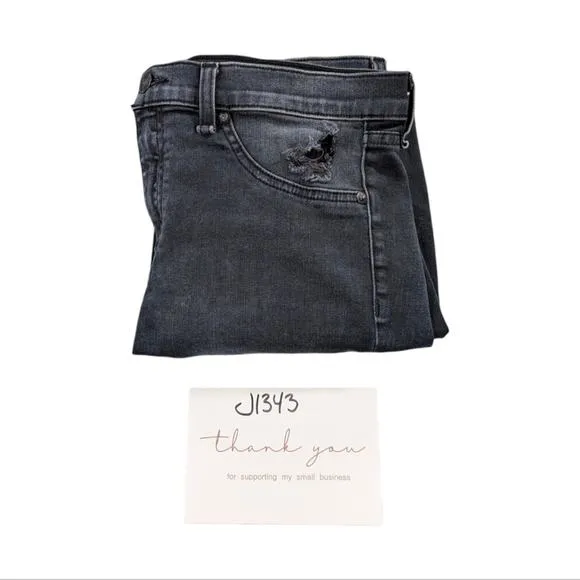 Rag &amp; Bone 10' Capri Distressed Steele $215 Size 32   J1343